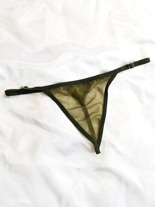 Army Green Mesh G-String