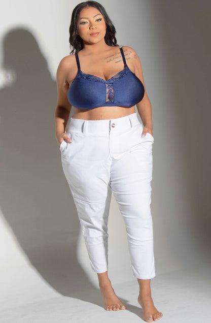 Goddess Bra & Panty Set in Navy Blue